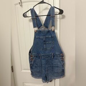 American Eagle Outfitters Blue Denim Overalls
